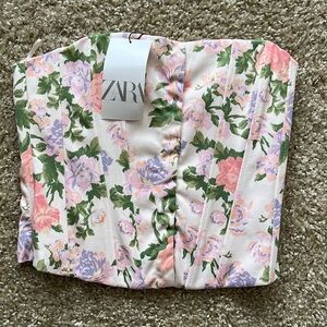 Zara Floral corset top